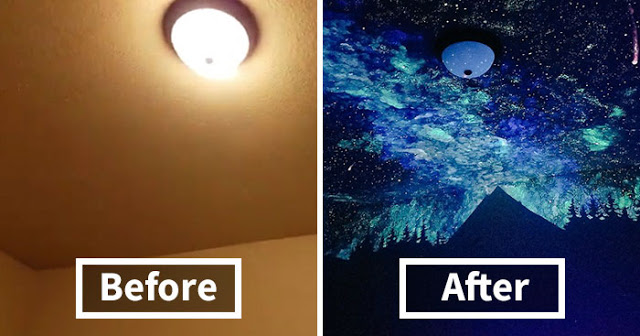 Kreasi Unik di Dinding Kamar Tidur Anak dengan Cat Glow In The Dark