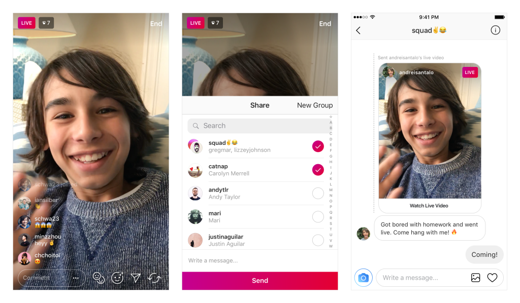 Instagram Kini Dapat Mengirim Live Video ke Teman