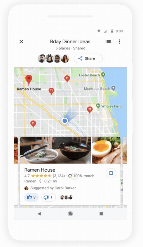 Fitur Baru Google Maps Bisa Memberi Rekomendasi Tempat Makan