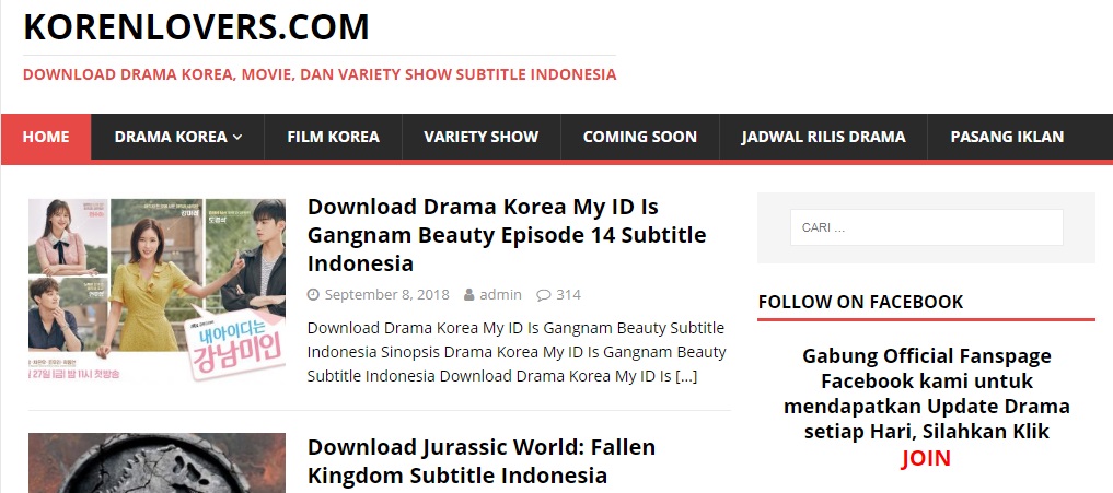 Rekomendasi Situs Untuk Download Drama Korea Subtitle Indonesia