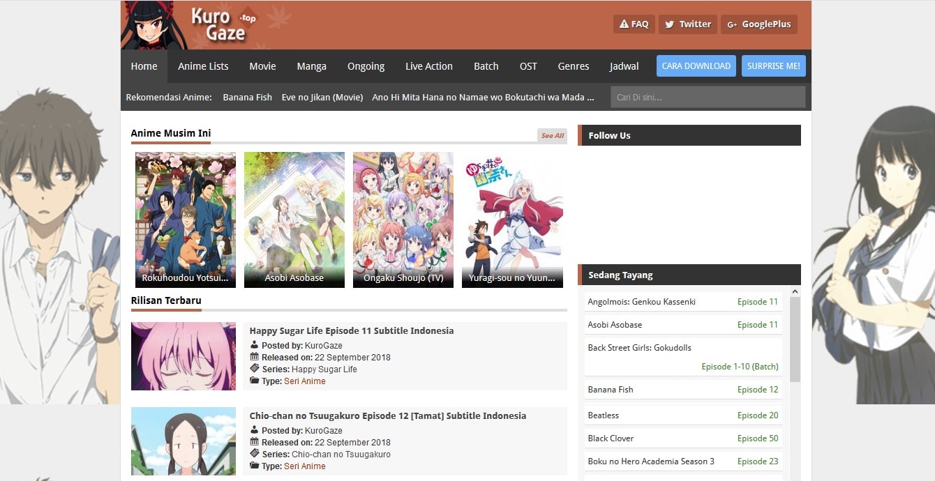 Kumpulan 15 Situs Download Anime Populer Terbaik Gratis Subtitle Indonesia