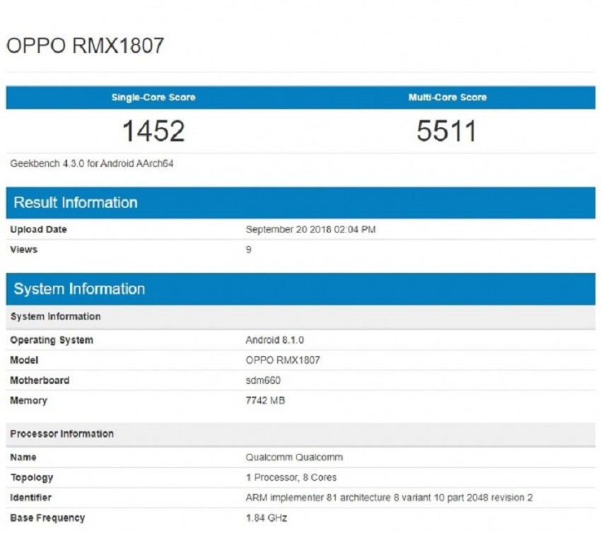 Spesifikasi Realme 2 Pro Bocor dengan RAM 8GB dan Memori 128GB