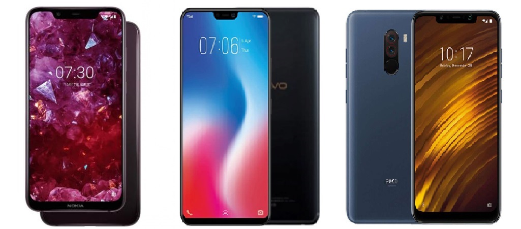 Nokia X7 (7.1 Plus) vs Vivo V9 Pro vs Xiaomi Poco F1, Smartphone RAM Besar Mana yang Terbaik?