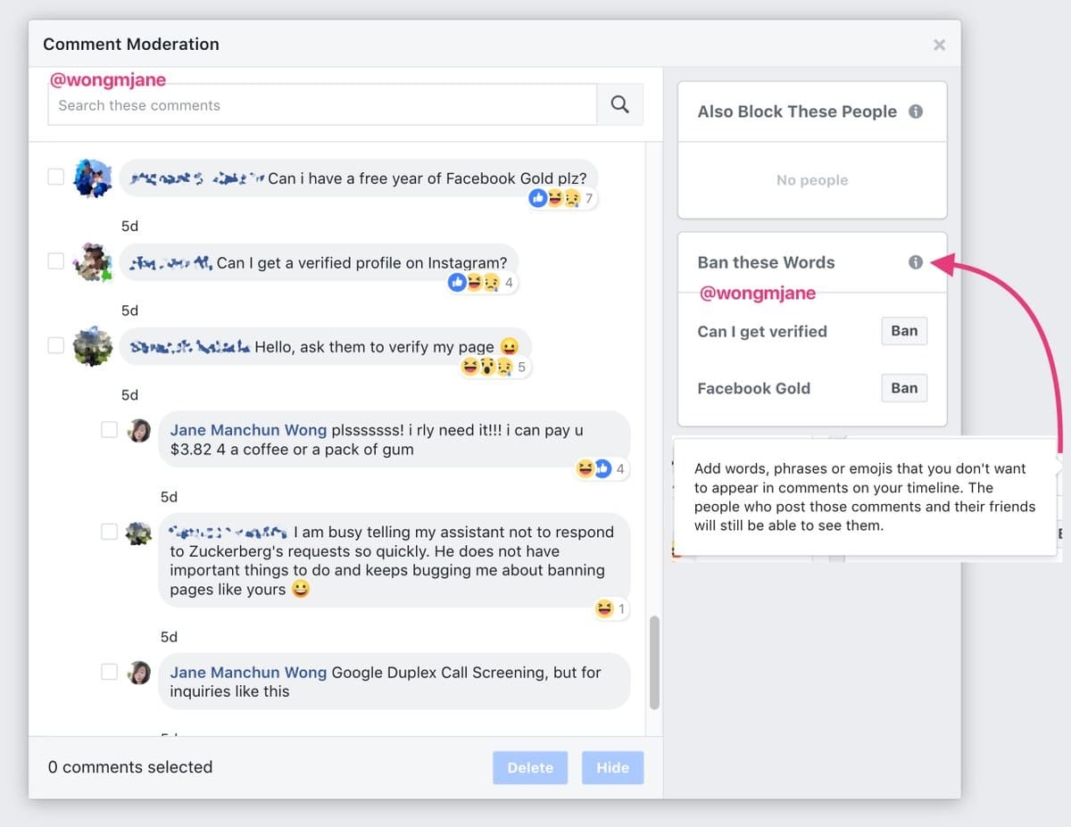 Facebook Akan Ijinkan Pengguna Memblokir Kata, Kalimat dan Emoji di Komentar