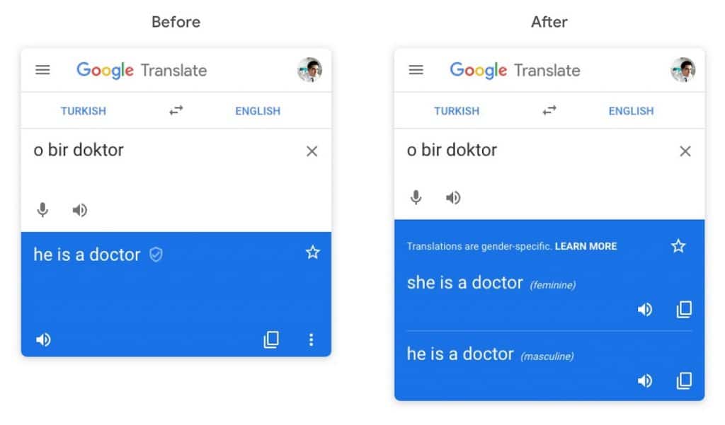 Google Translate Menawarkan Terjemahan Menurut Gender